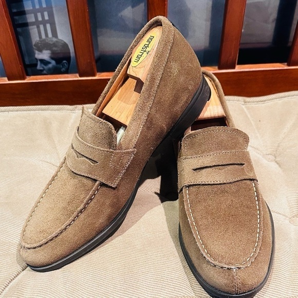 Geox Respira Suede Penny Loafers. - Picture 1 of 15